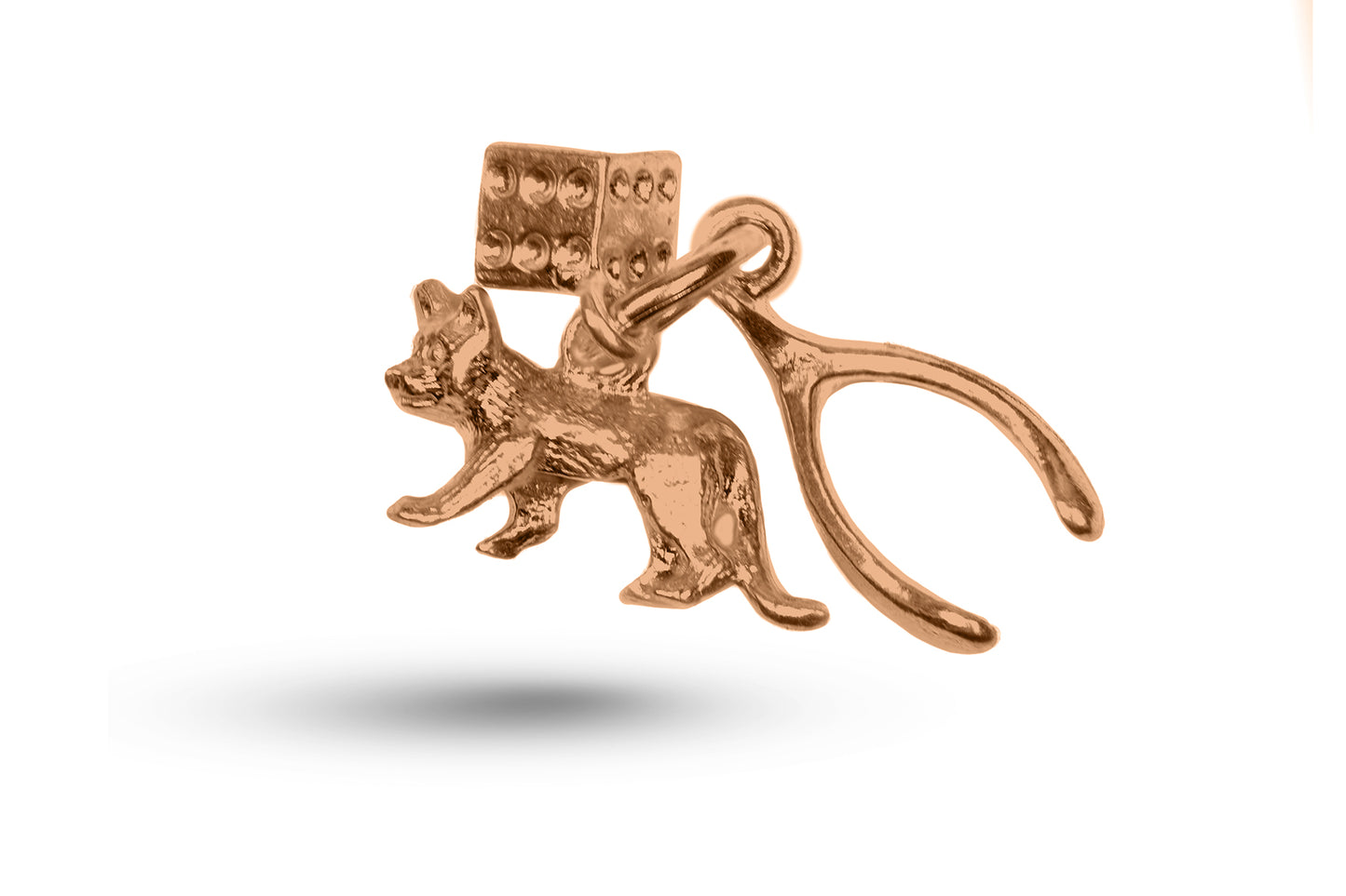 Rose gold Lucky Set 3 charm.