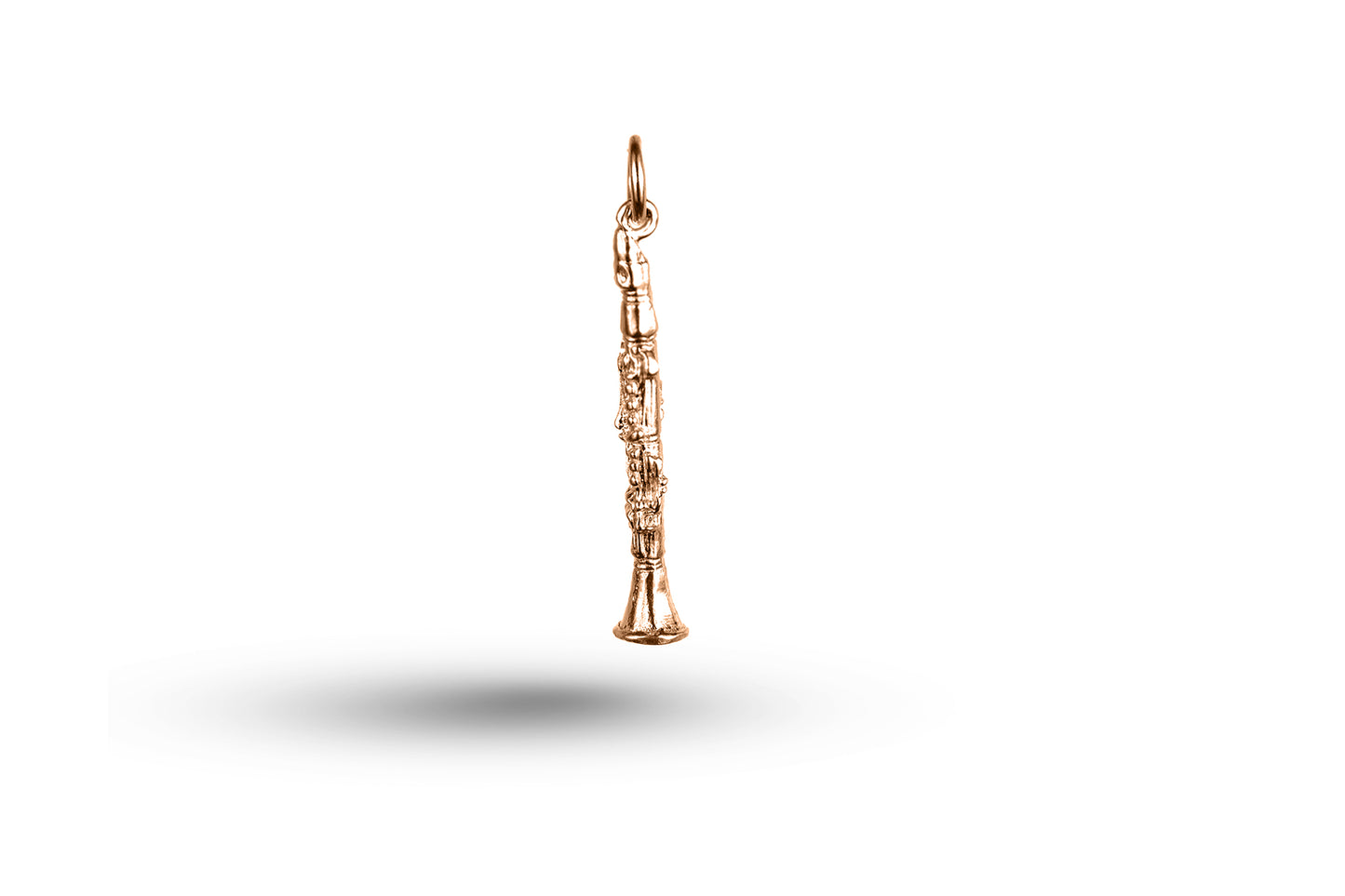 Rose gold Clarinet charm.