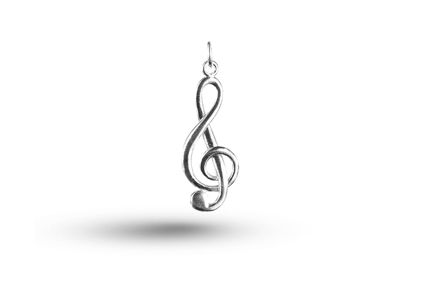 White gold Treble Clef charm.