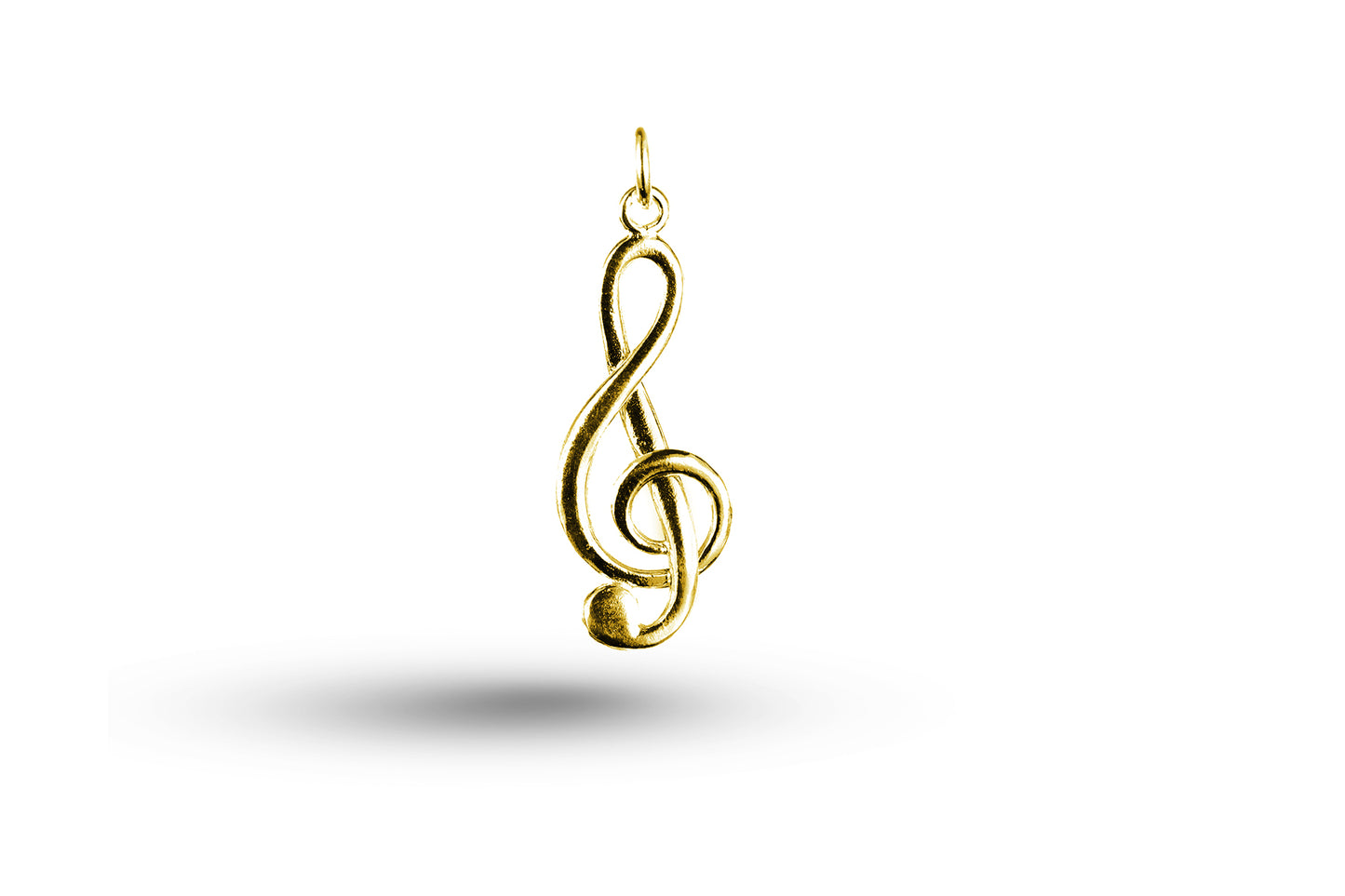 Yellow gold Treble Clef charm.