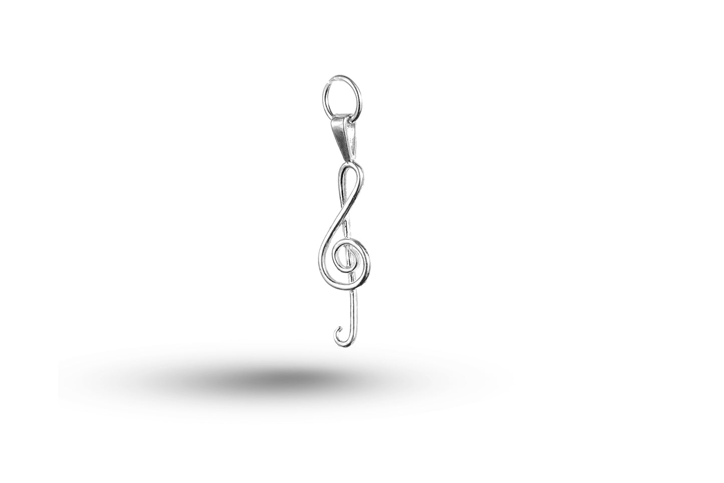 White gold Treble Clef charm.
