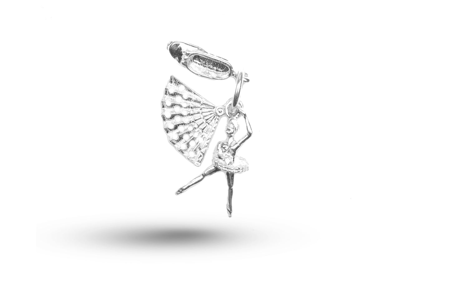 Luxury white gold ballet set 3 charm.