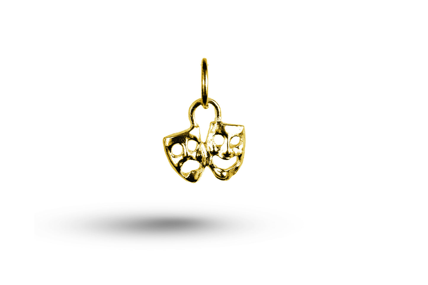 Yellow gold Drama Masks charm.