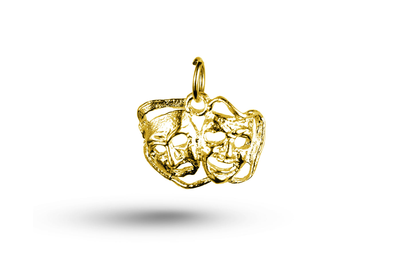 Yellow gold Drama Masks charm.