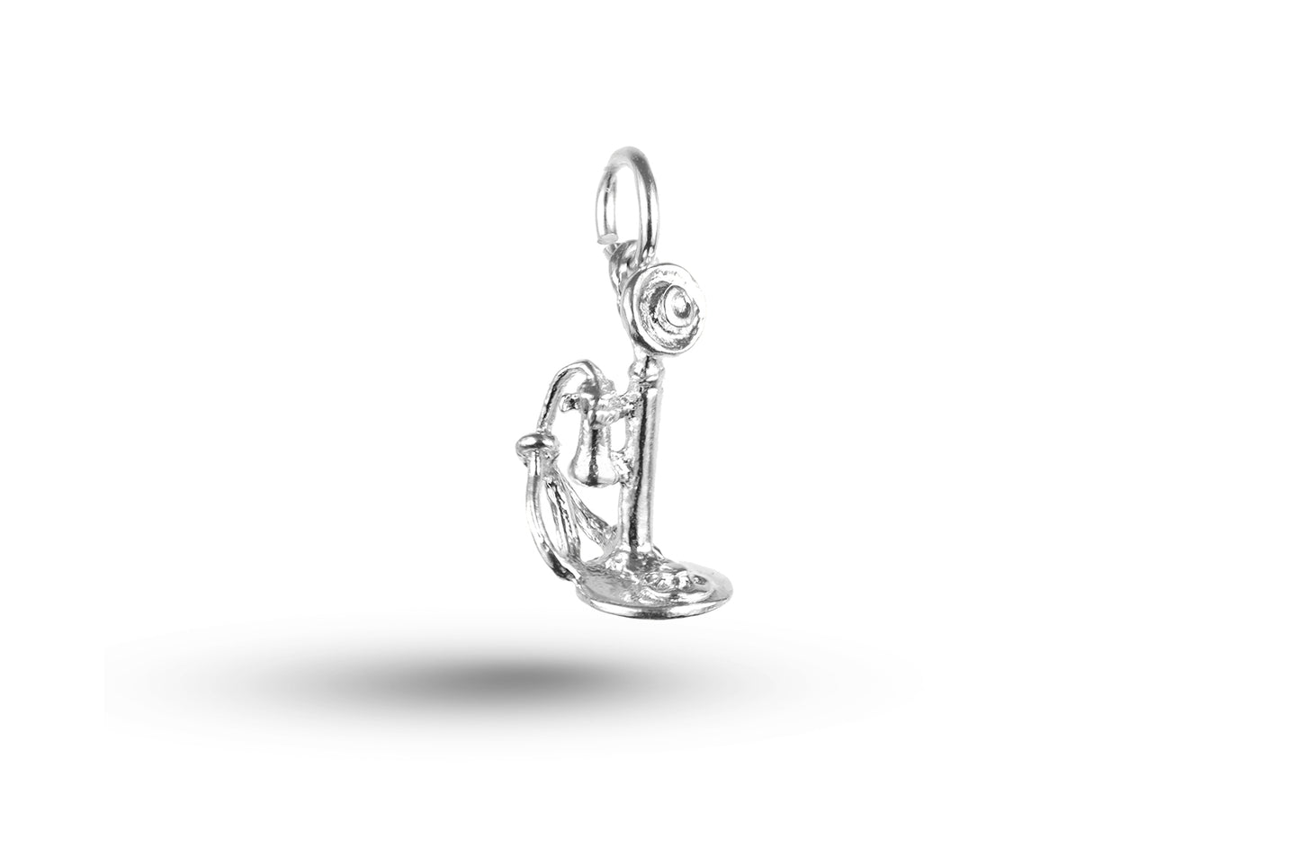 Luxury white gold Candlestick Telephone charm.