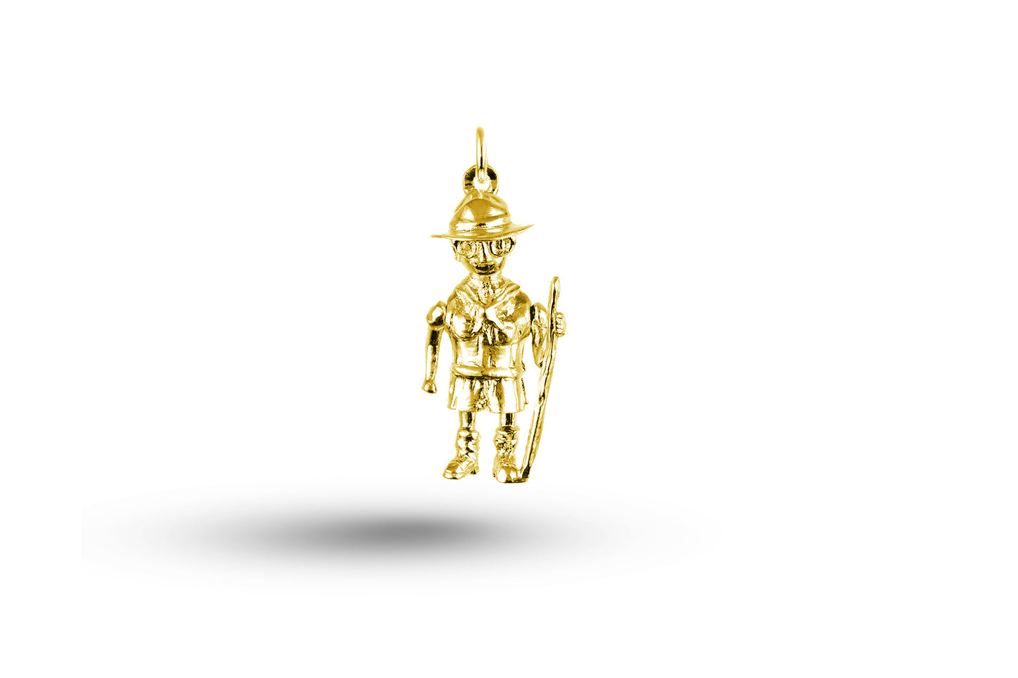 Luxury yellow gold Boy Scout charm.