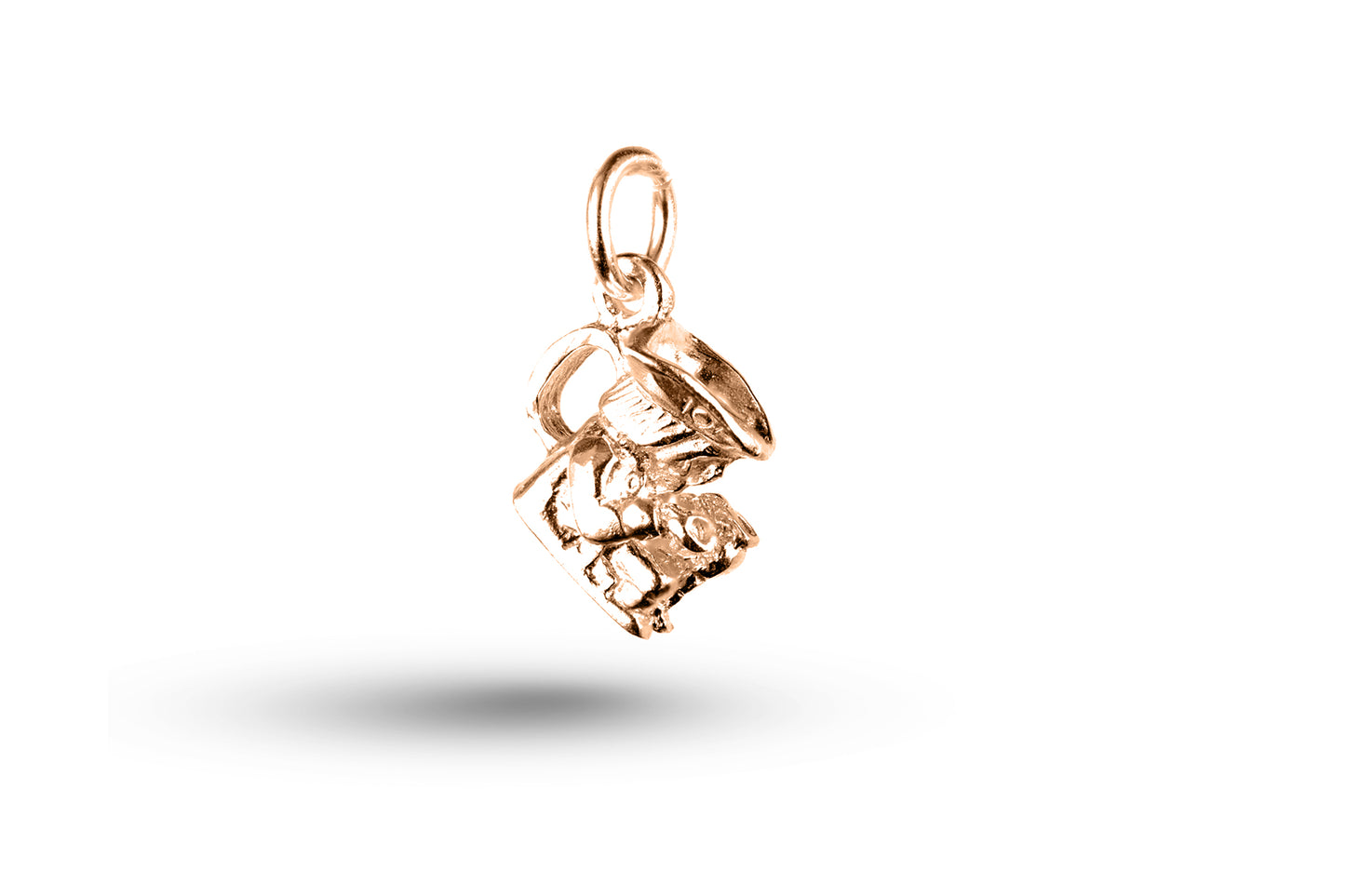 Rose gold Toby Jug charm.