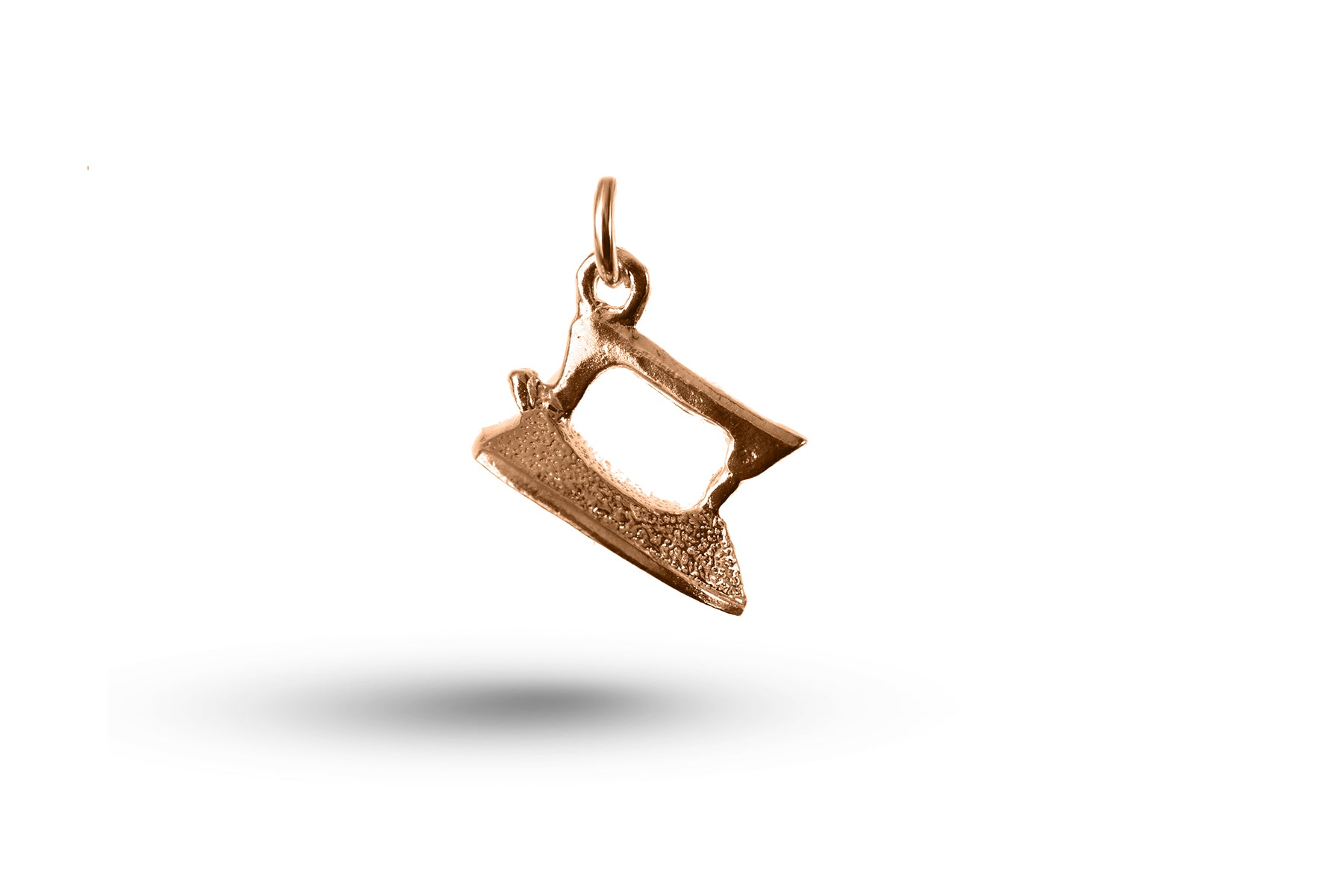 Rose gold Iron charm.