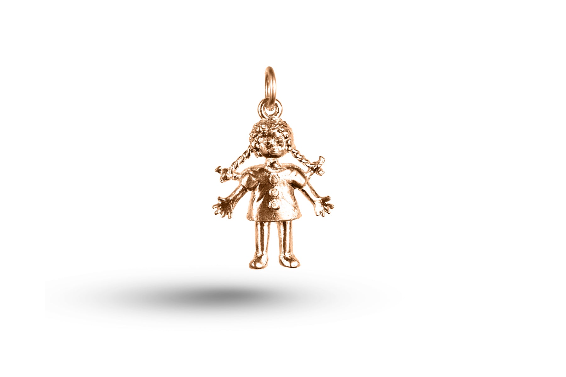Rose gold Ragdoll charm.