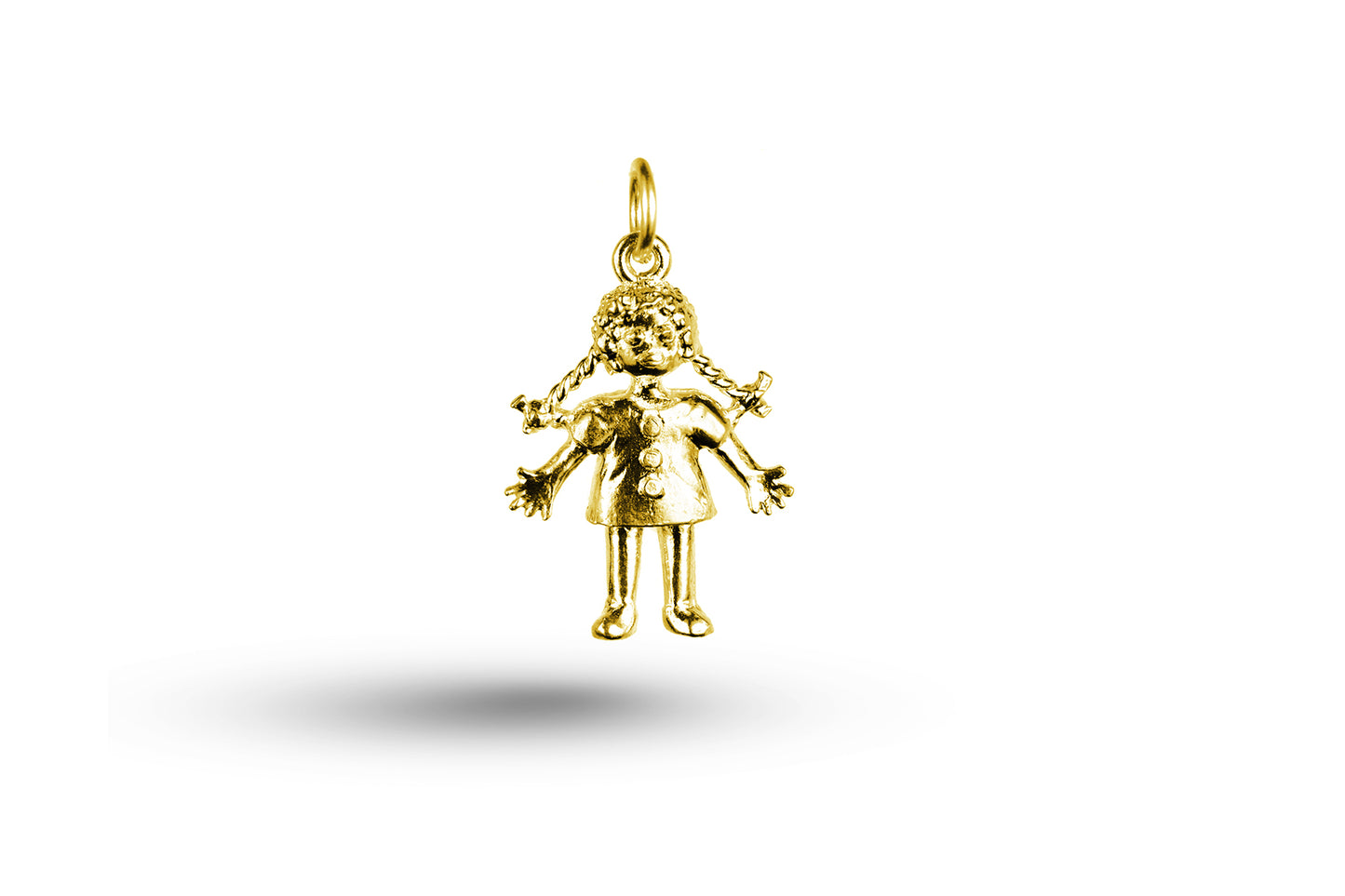 Yellow gold Ragdoll charm.