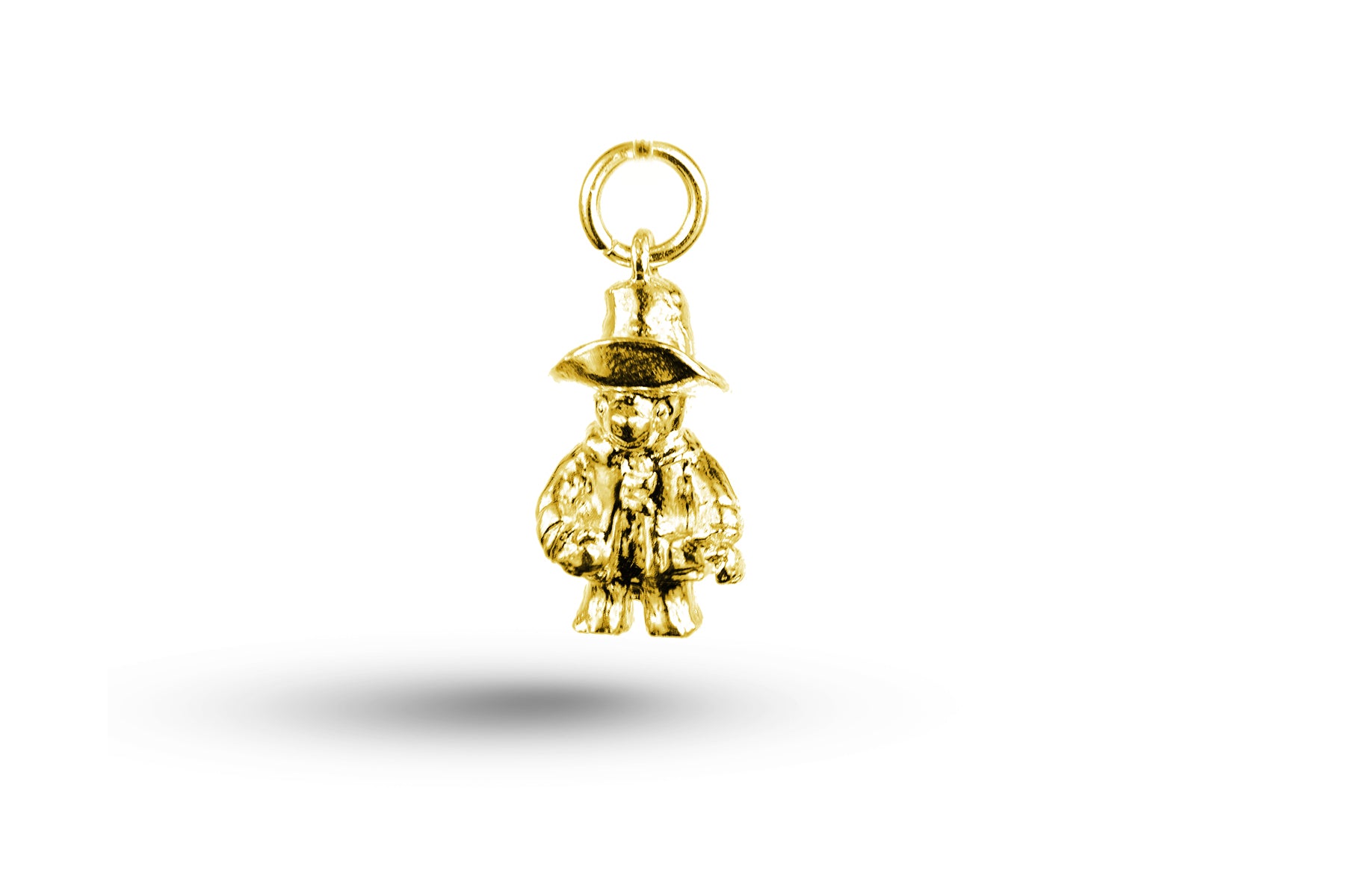 Yellow gold Teddy with Wellingtons charm.