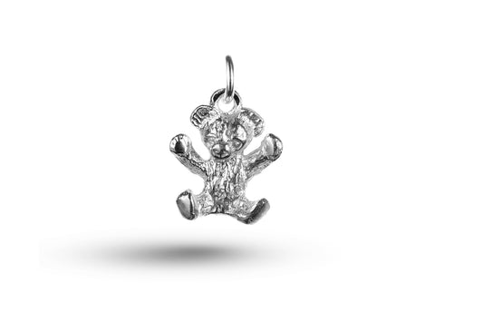 White gold Waving Teddy charm.
