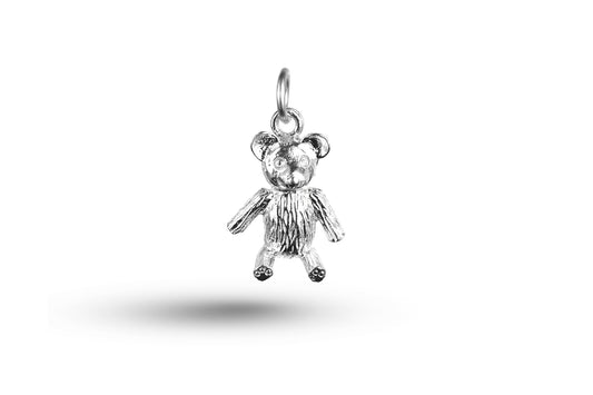 White gold Sitting Teddy charm.