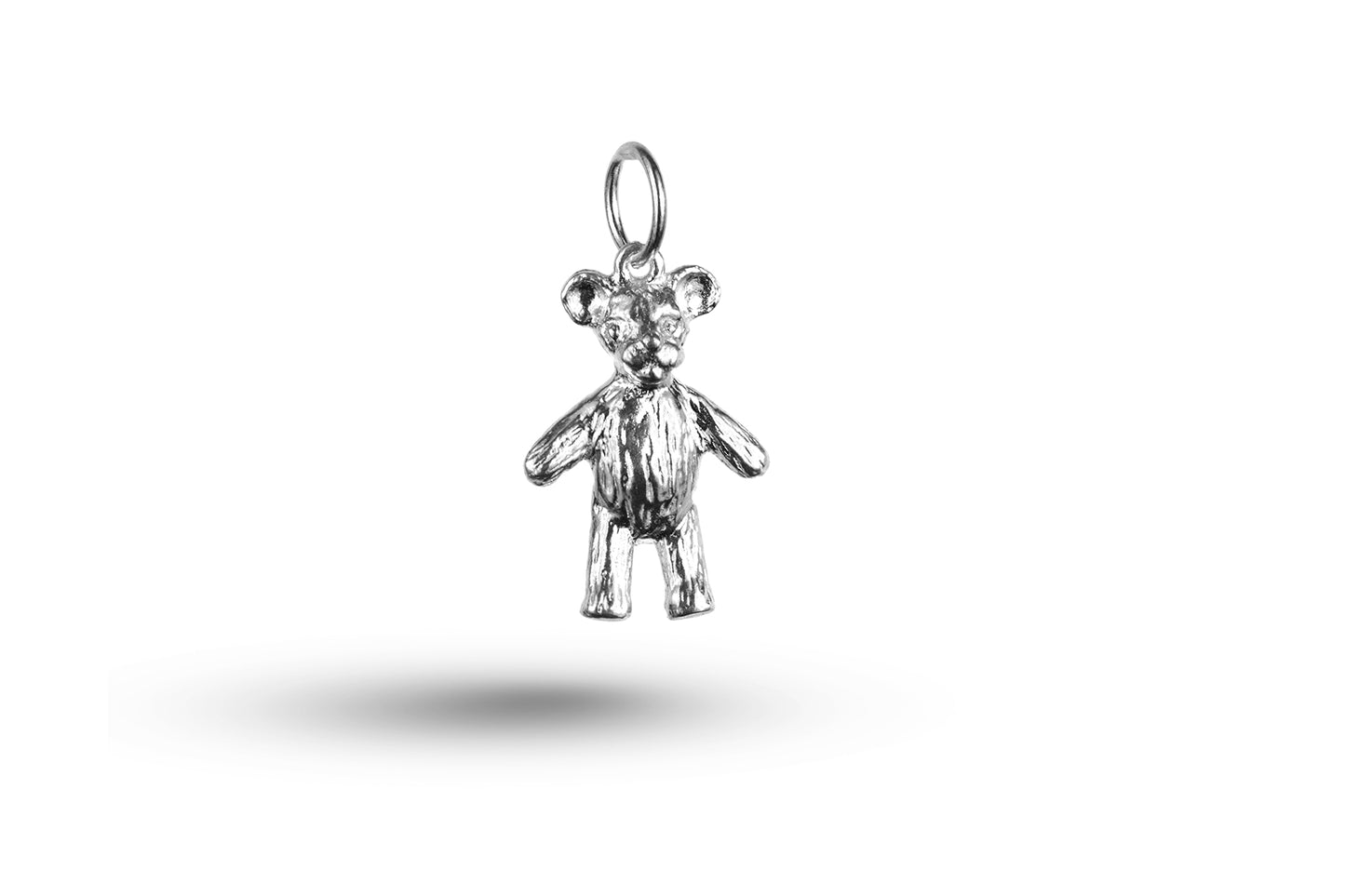 White gold Standing Teddy charm.