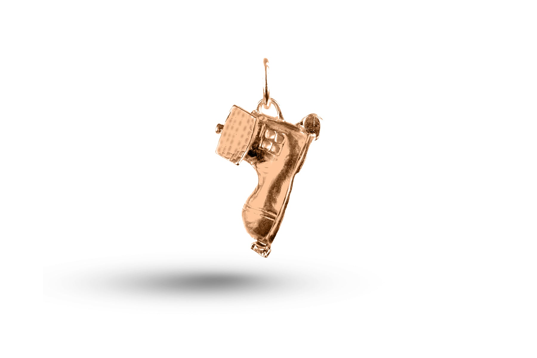 Rose gold Old Lady in Shoe charm.