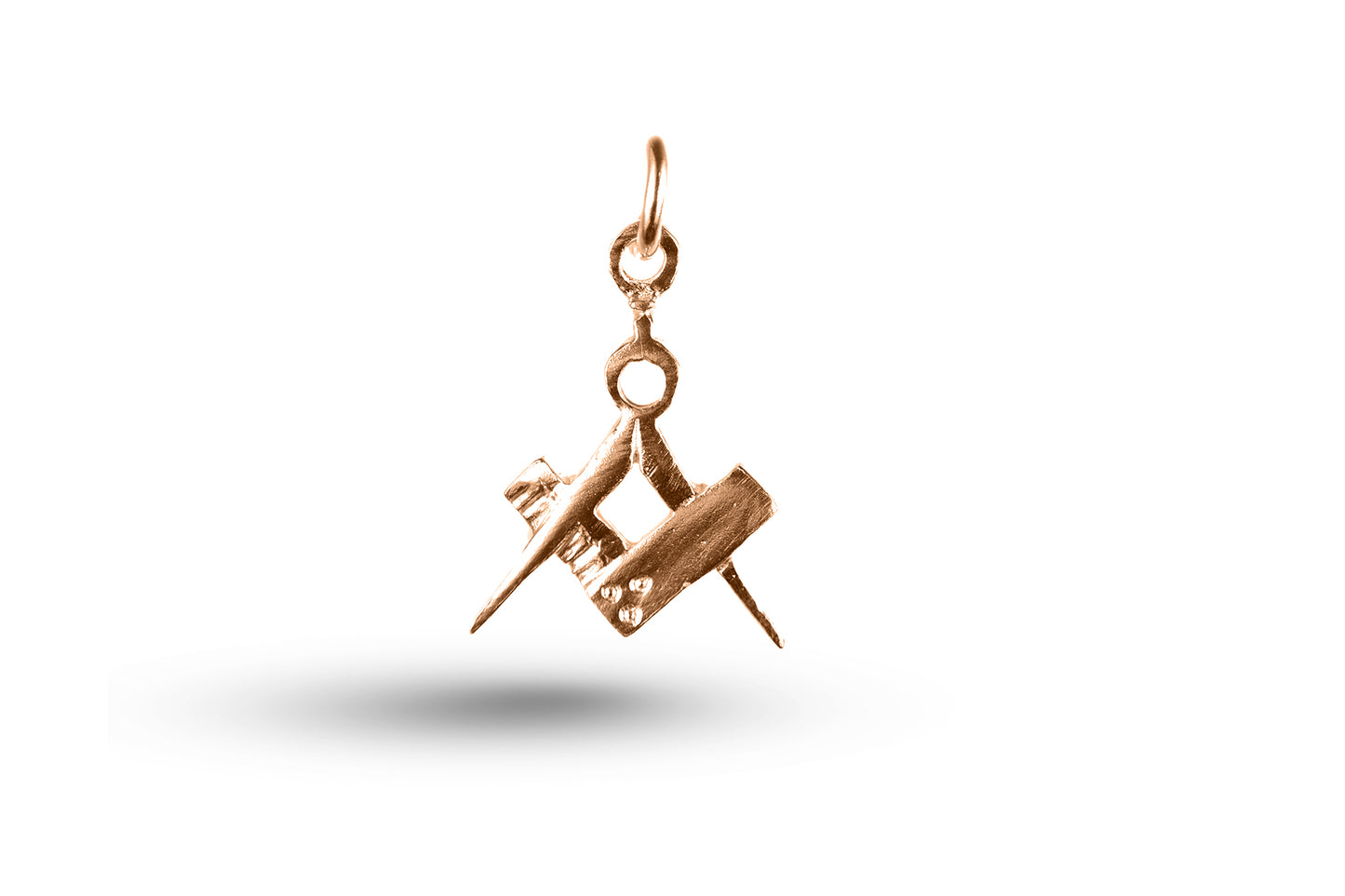 Rose gold Masonic charm.