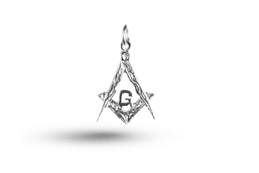 White gold Masonic charm.