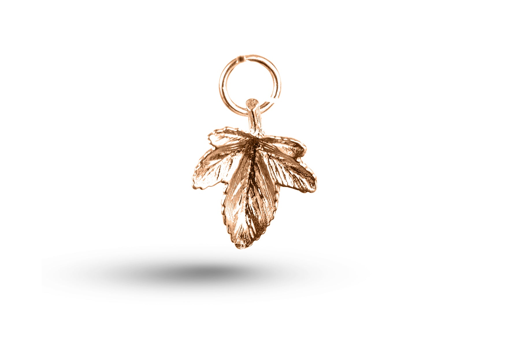 Rose gold Maple Leaf charm.