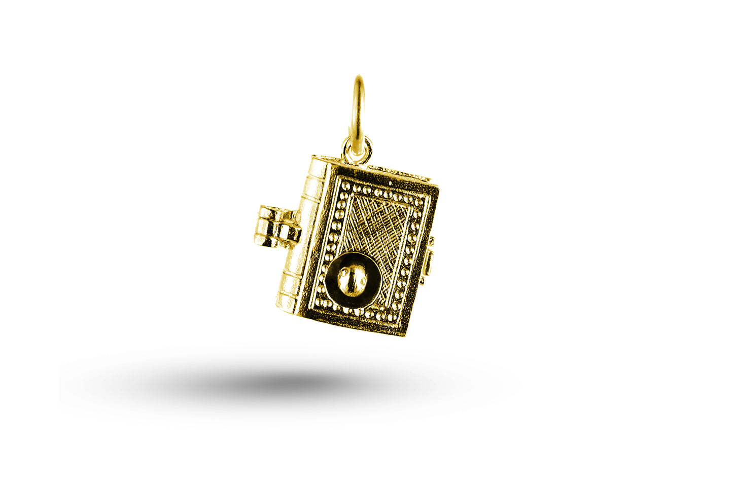 Luxury yellow gold Book Worm charm.