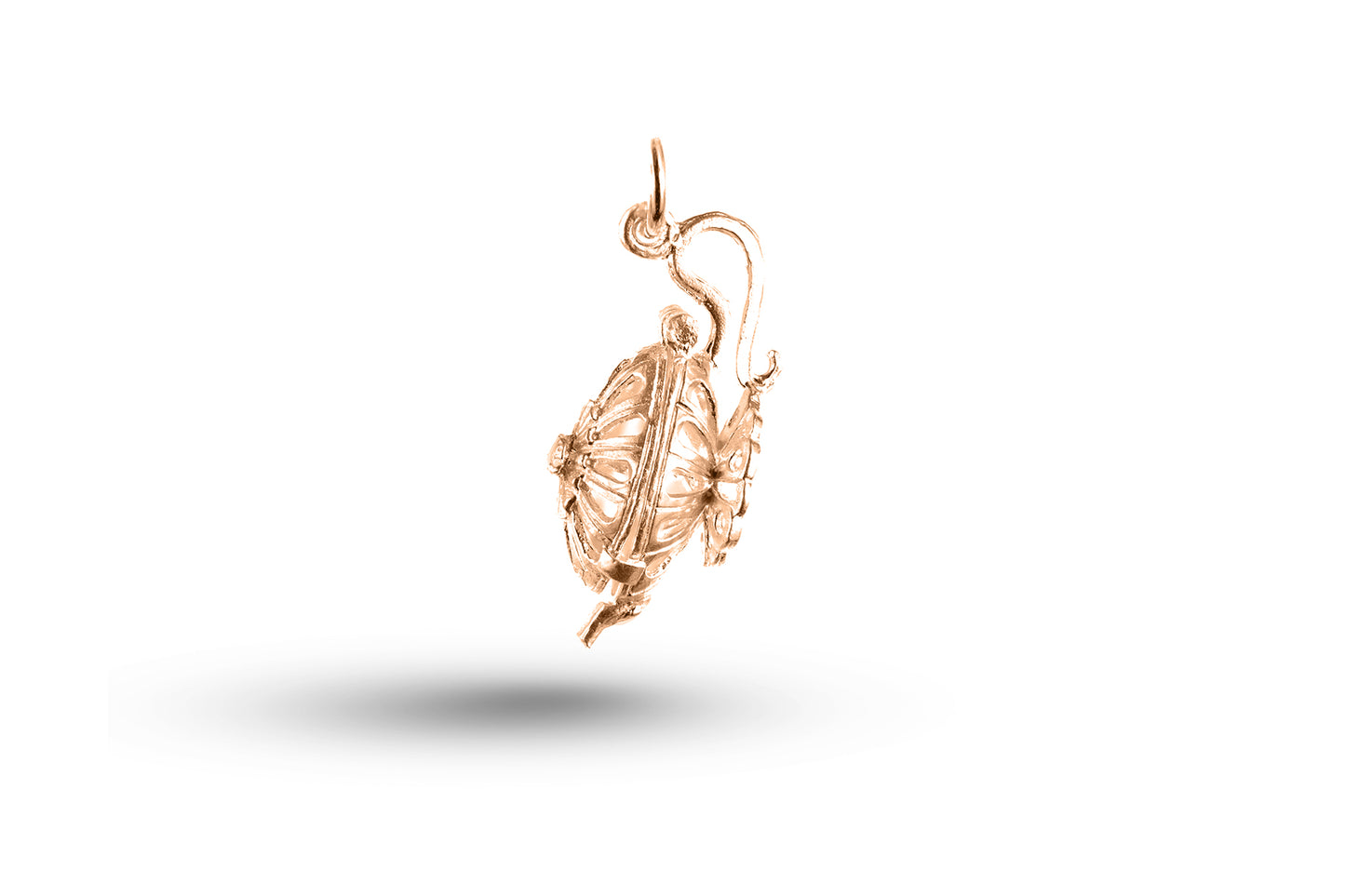 Rose gold Genie in Alladins Lamp charm.