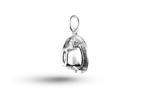 White gold Cowboy Hat charm.