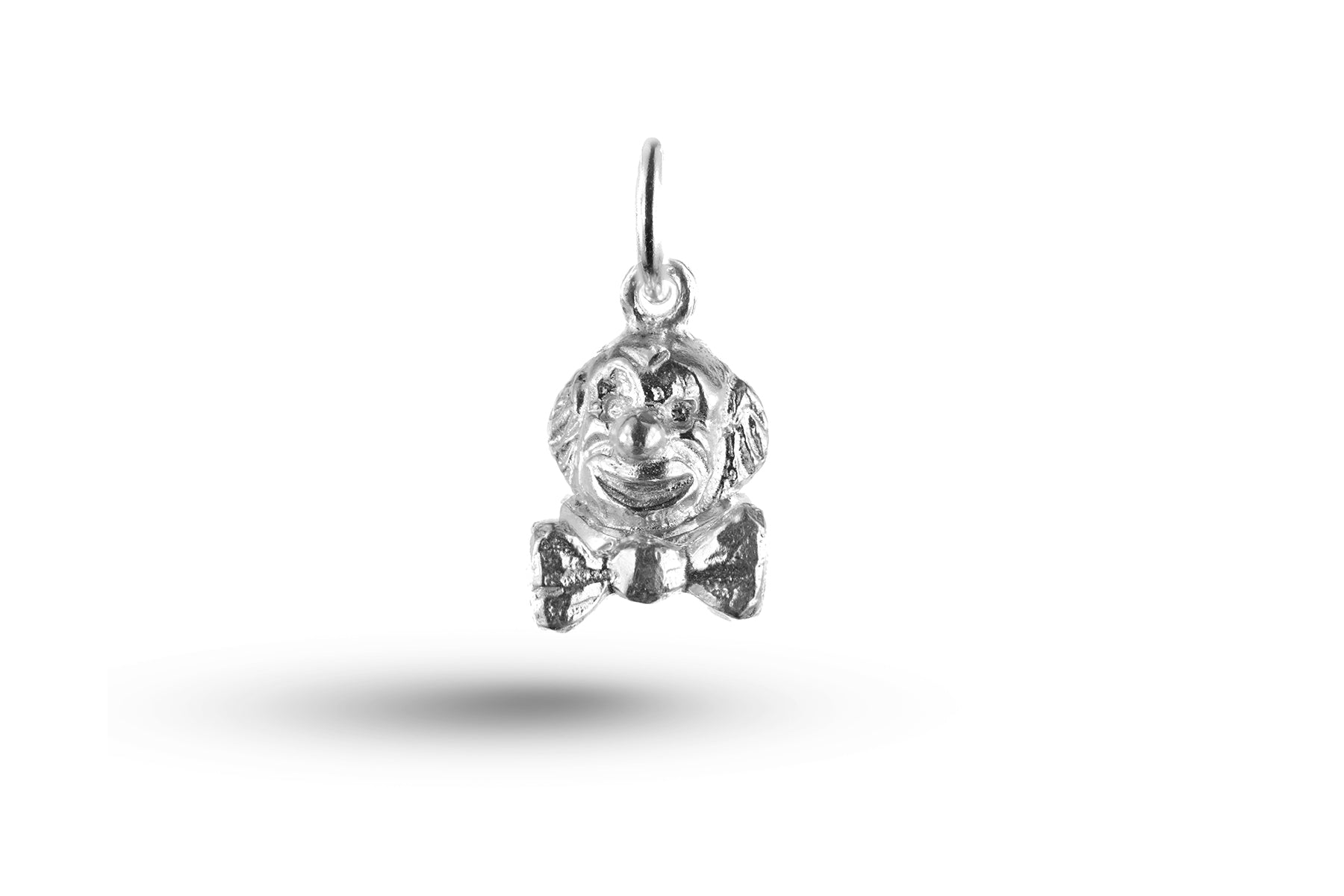 White gold Clown Head charm.