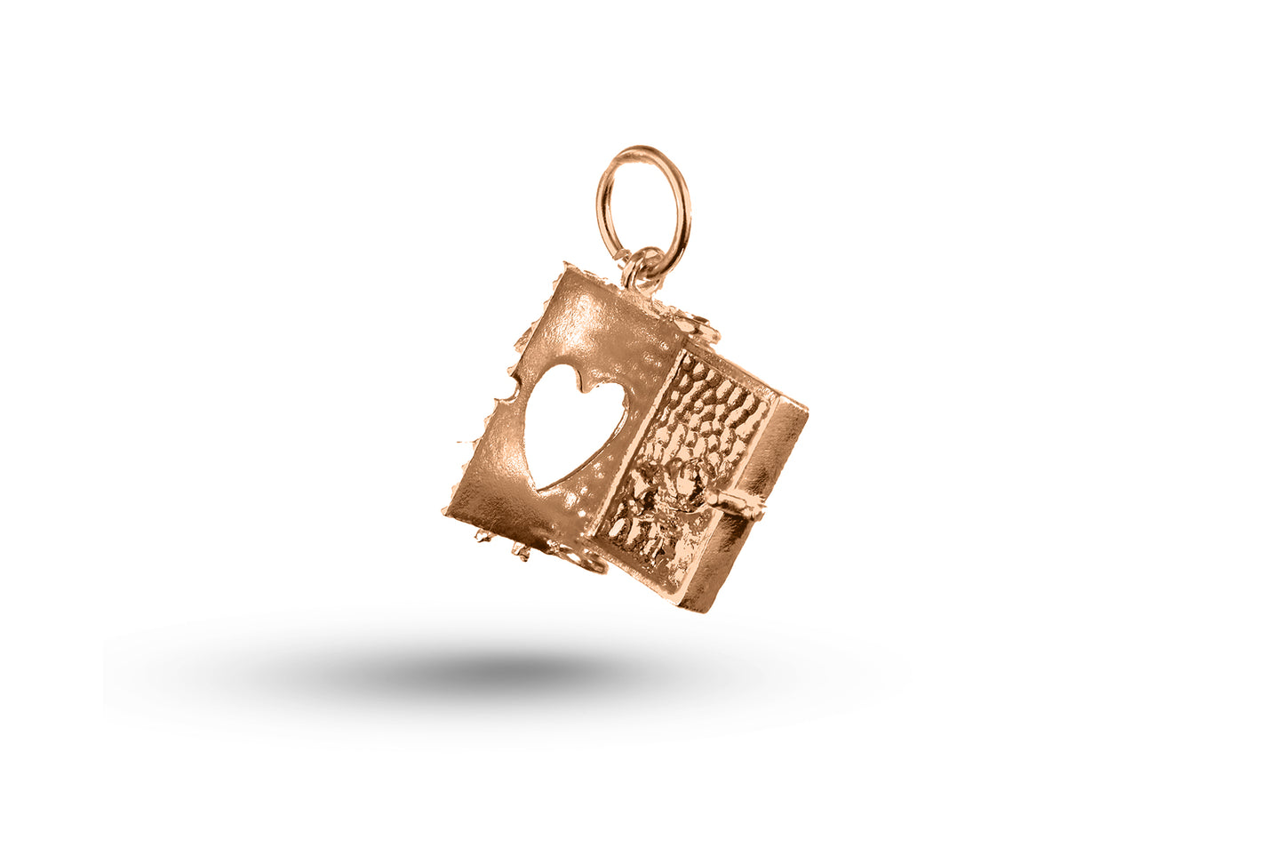 Luxury rose gold Birthday Greetings Card charm.