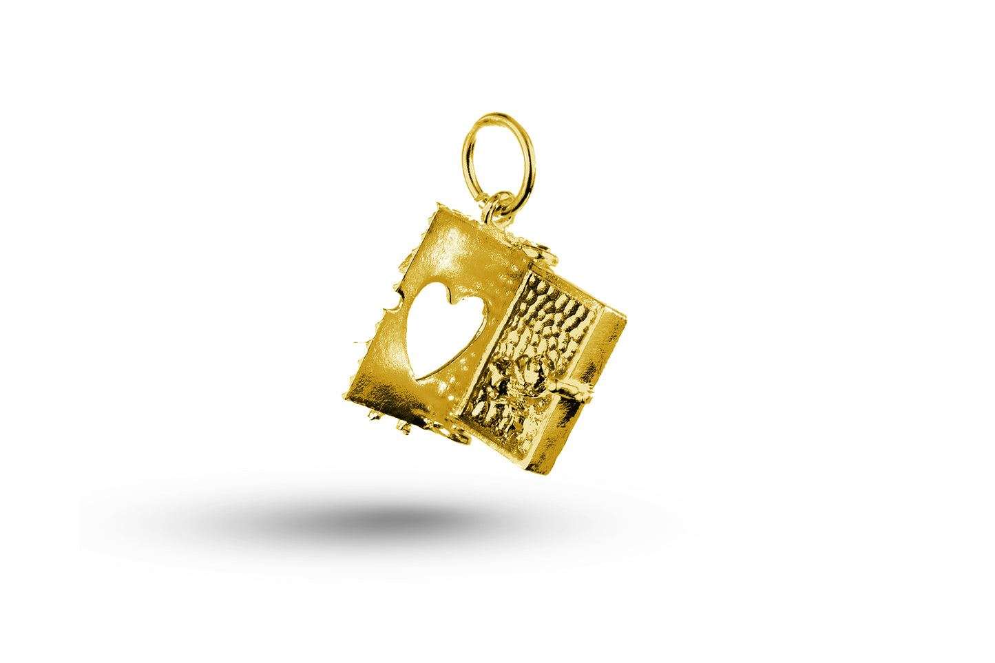 Luxury yellow gold Birthday Greetings Card charm.