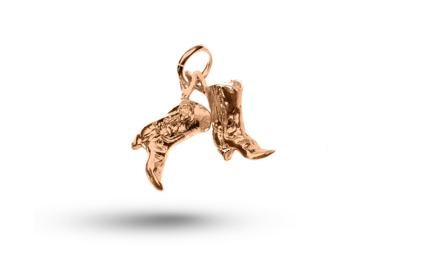 Rose gold Cowboy Boots charm.
