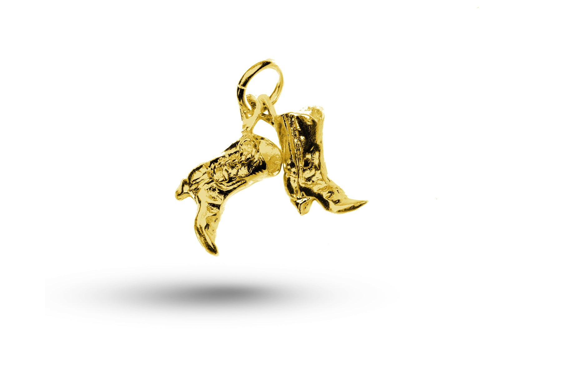 Yellow gold Cowboy Boots charm.