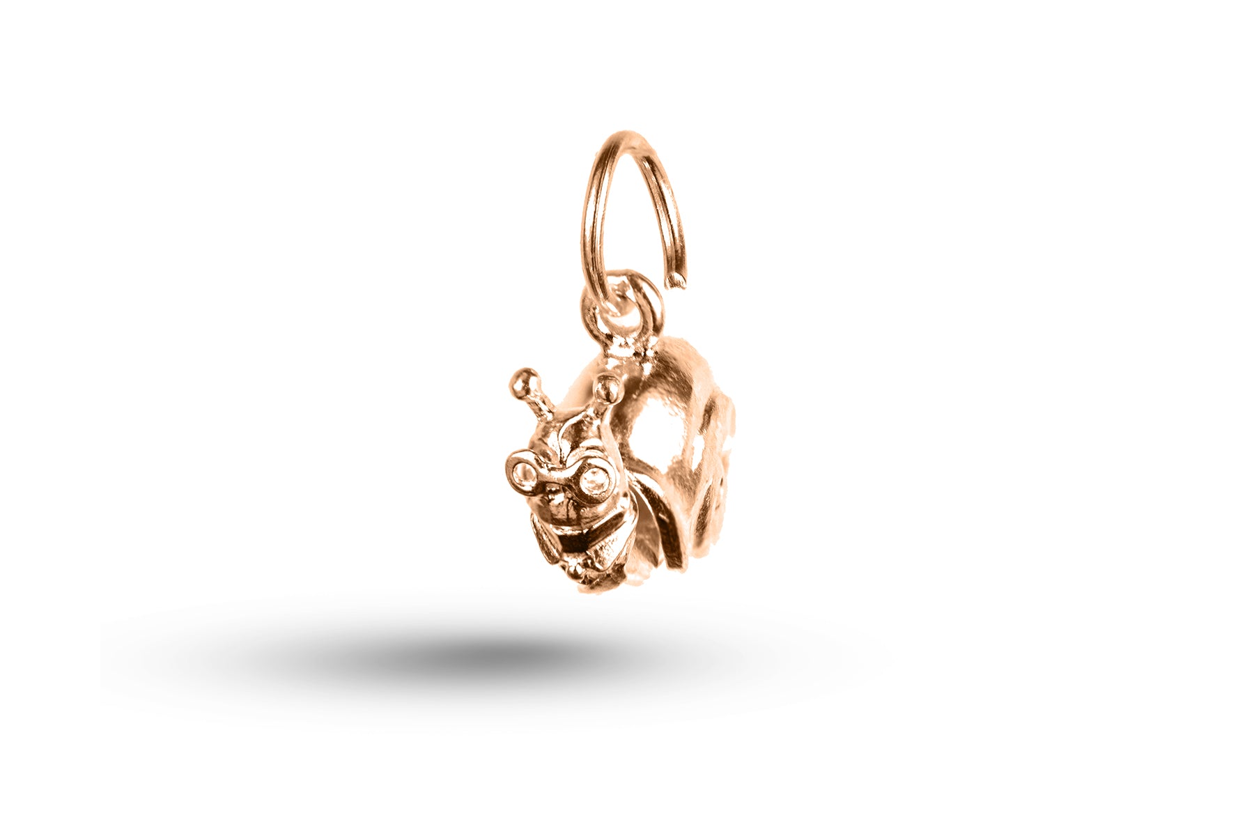 Rose gold Snail charm.
