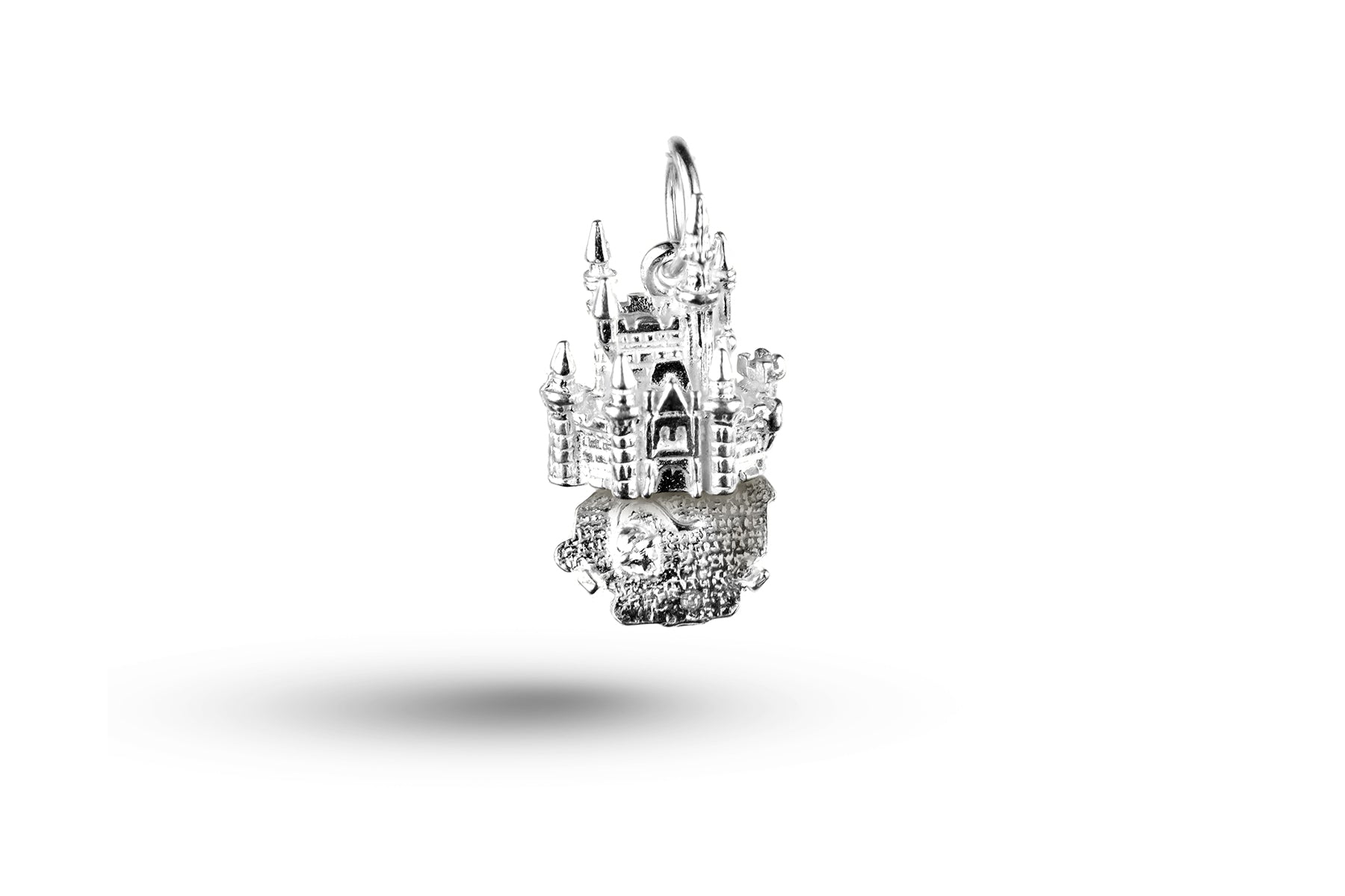 White gold open Fairy Castle charm.