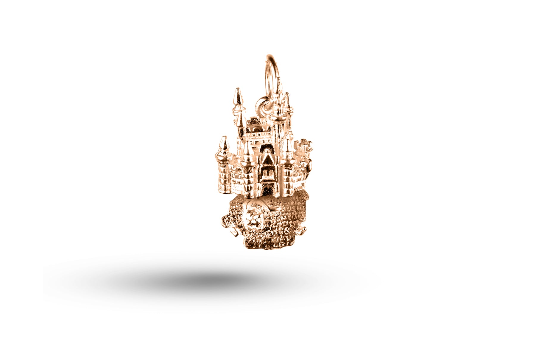 Rose gold open Fairy Castle charm.