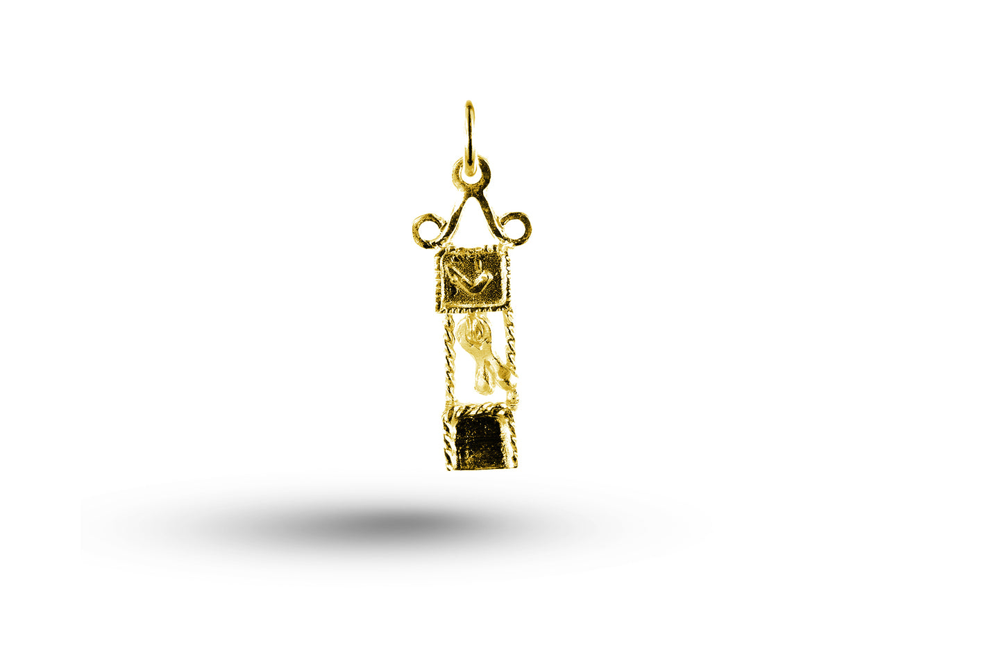 Yellow gold Grandfather Clock charm.