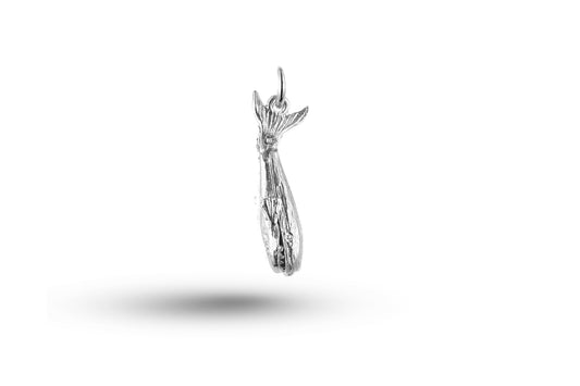 White gold Whale charm.