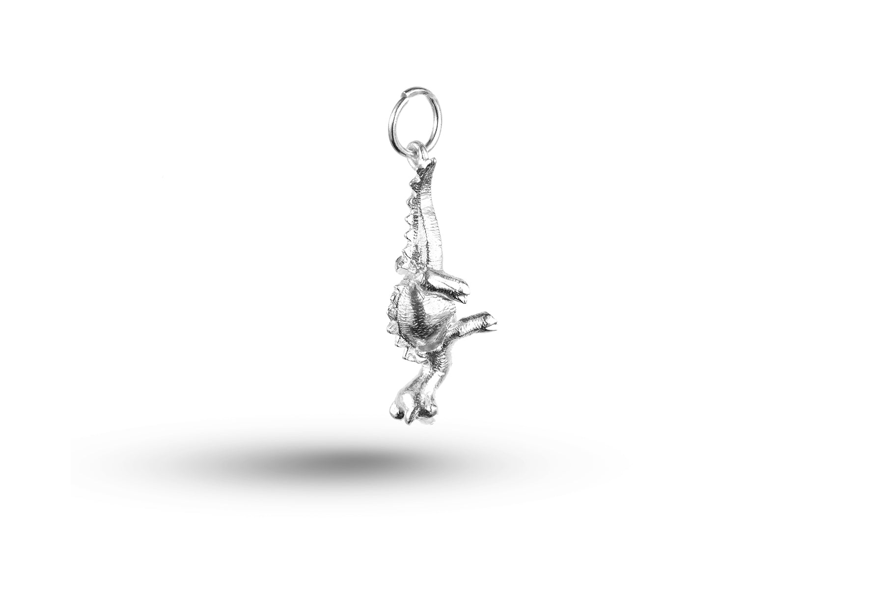 White gold Dinosaur charm.