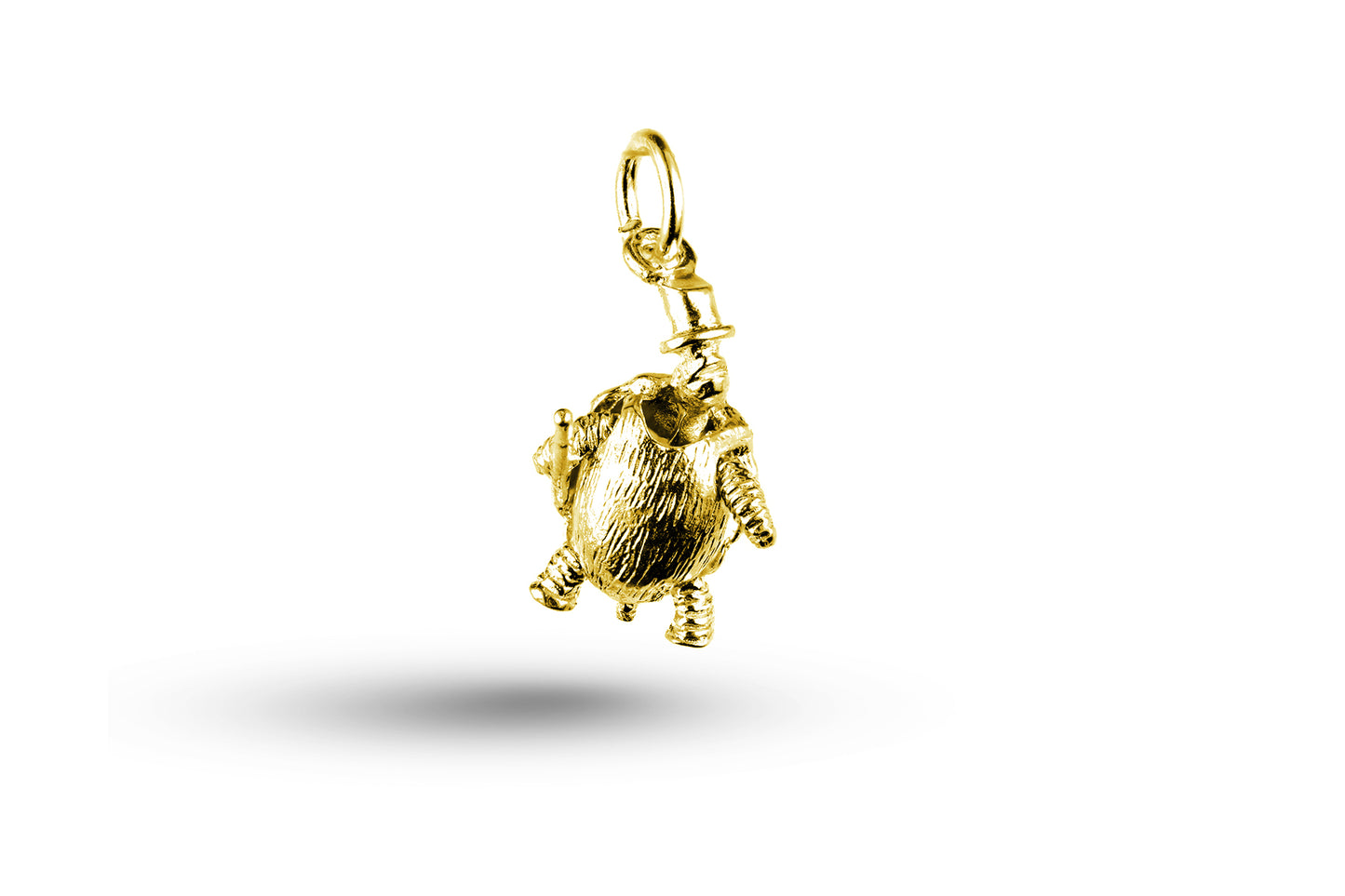 Yellow gold Dancing Turtle charm.