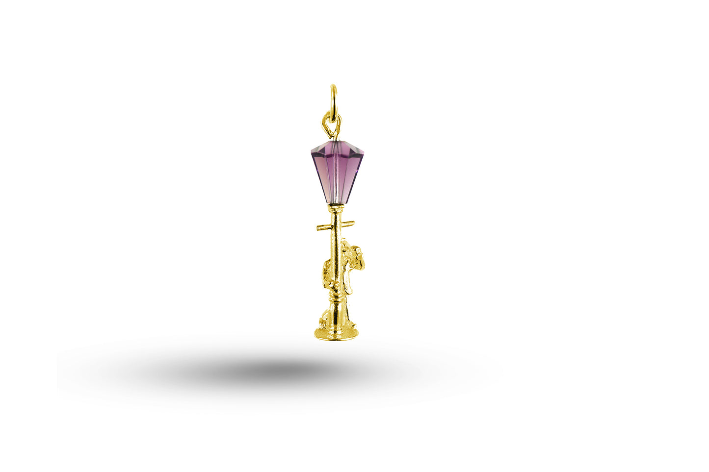 Yellow gold Drunk on Lamppost charm.