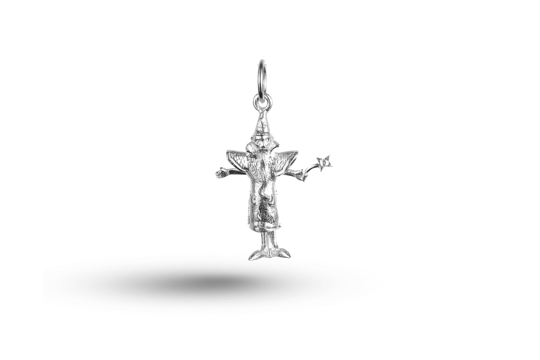 White gold Wizard charm.