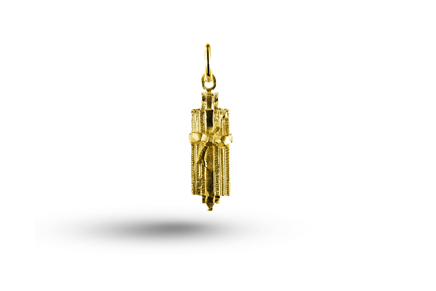 Yellow gold Flower Gift Box charm.