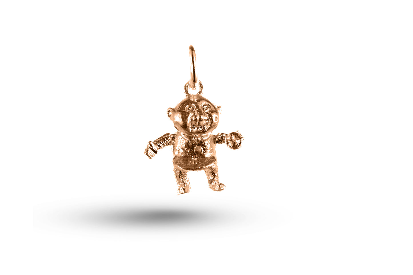 Luxury rose gold baby with dummy charm.