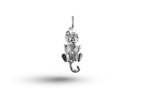 Luxury white gold Cat charm.