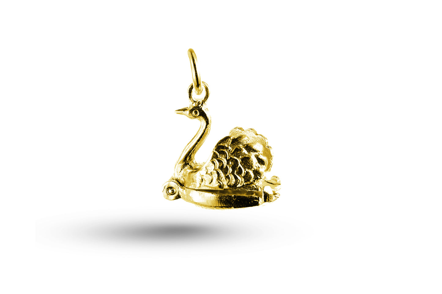 Yellow gold Swan charm.