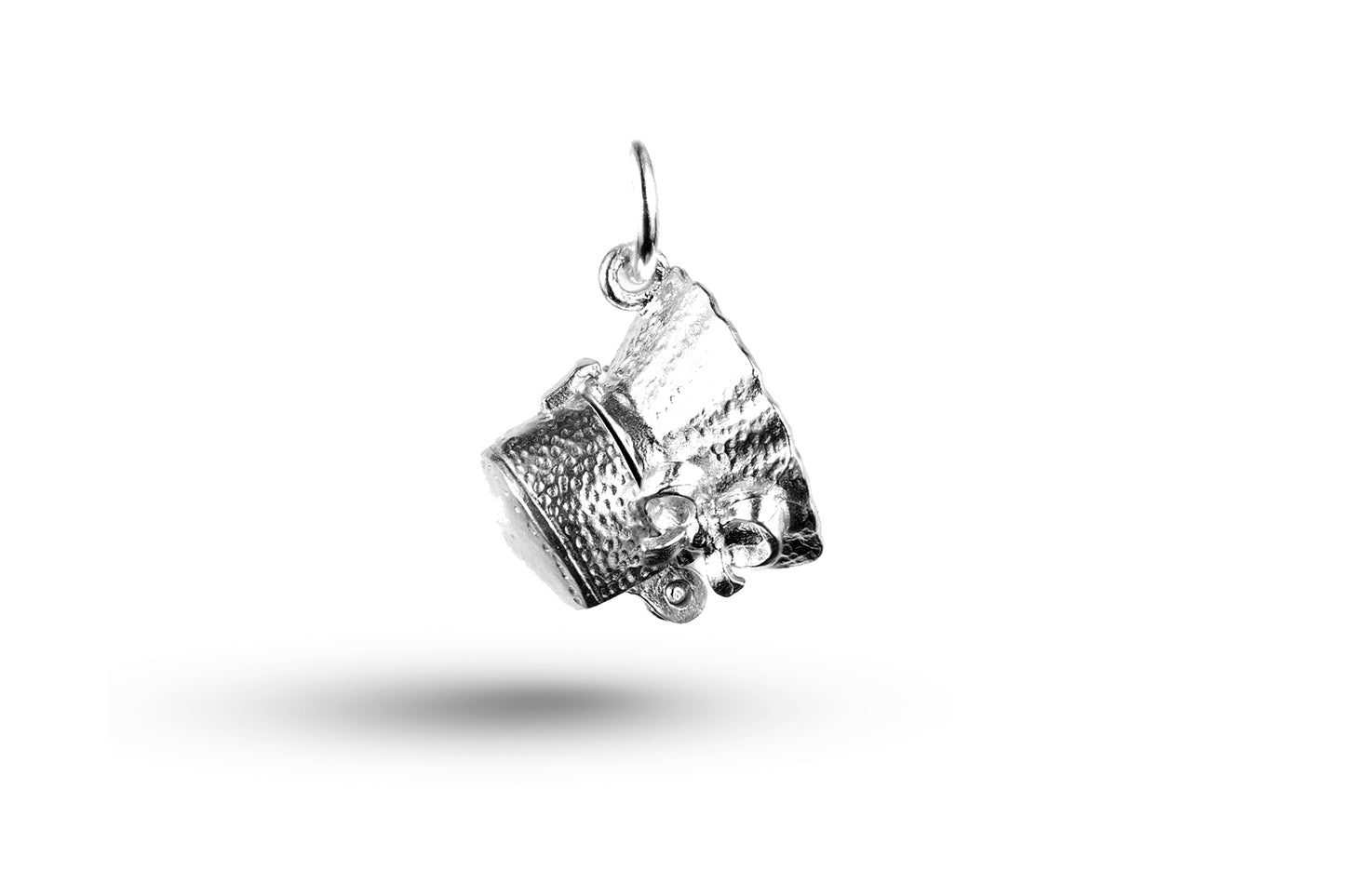 White gold Easter Bonnet charm.