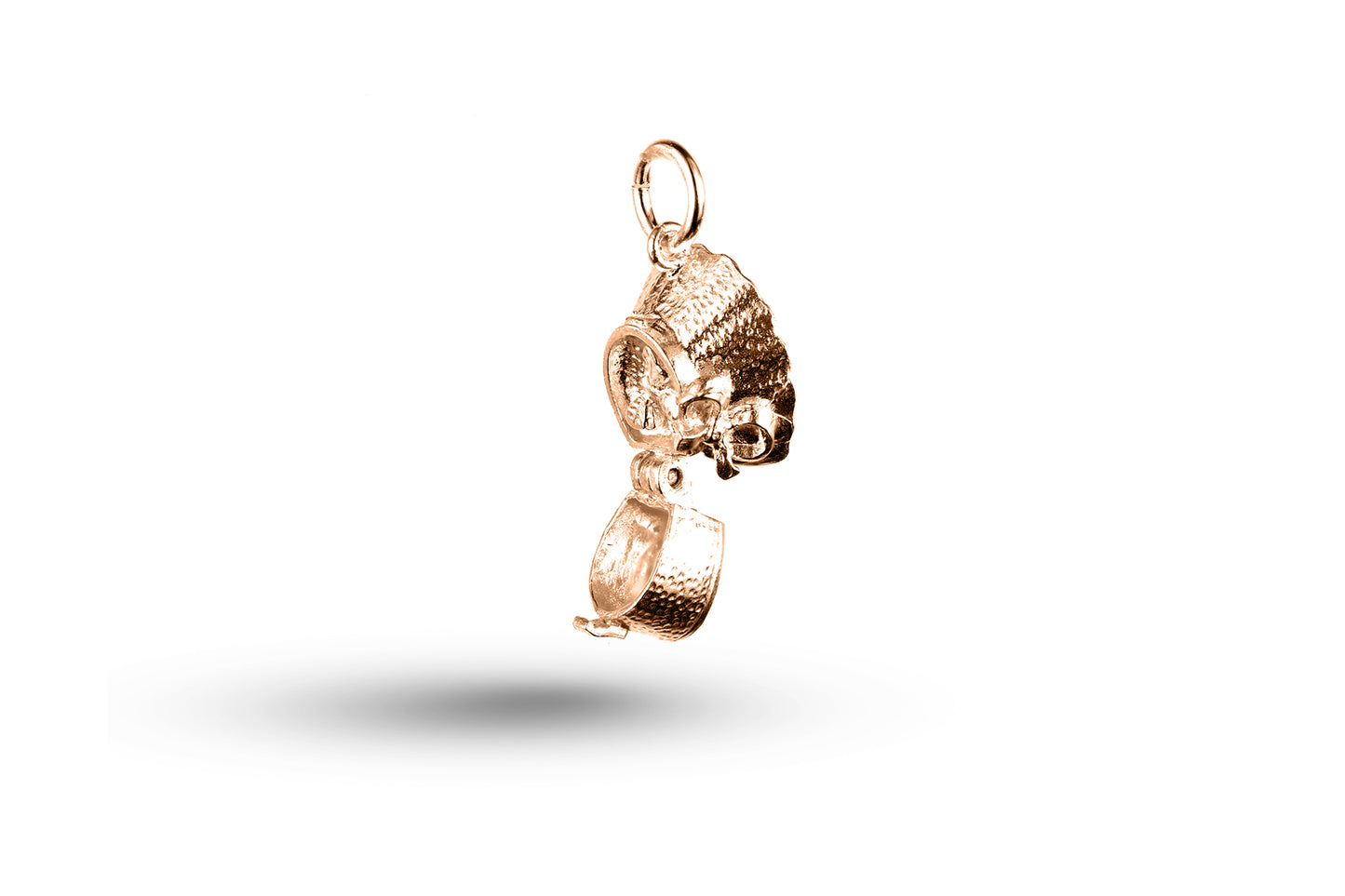 Rose gold open Easter Bonnet charm.