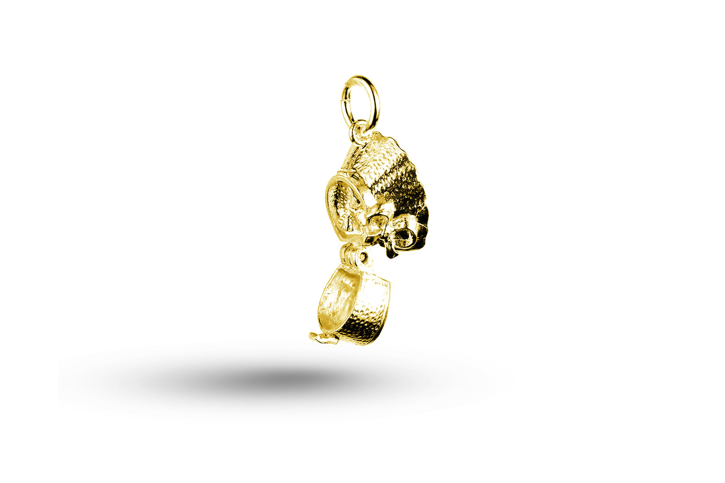 Yellow gold open Easter Bonnet charm.