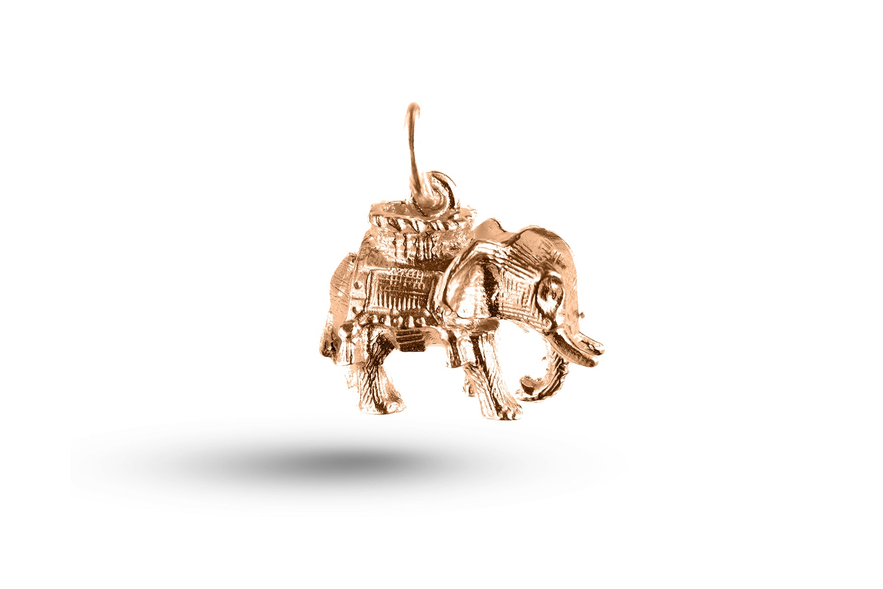 Rose gold Indian Elephant charm.