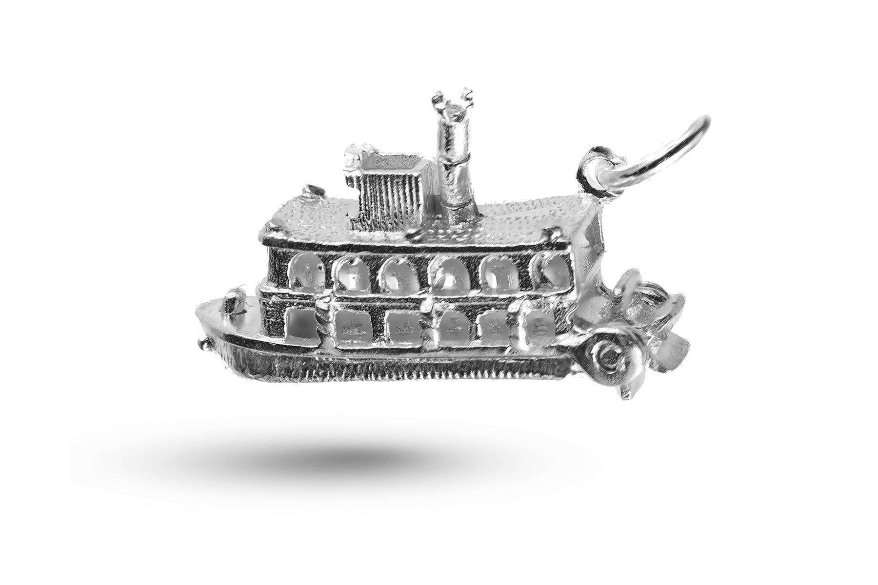 White gold Steamboat charm.