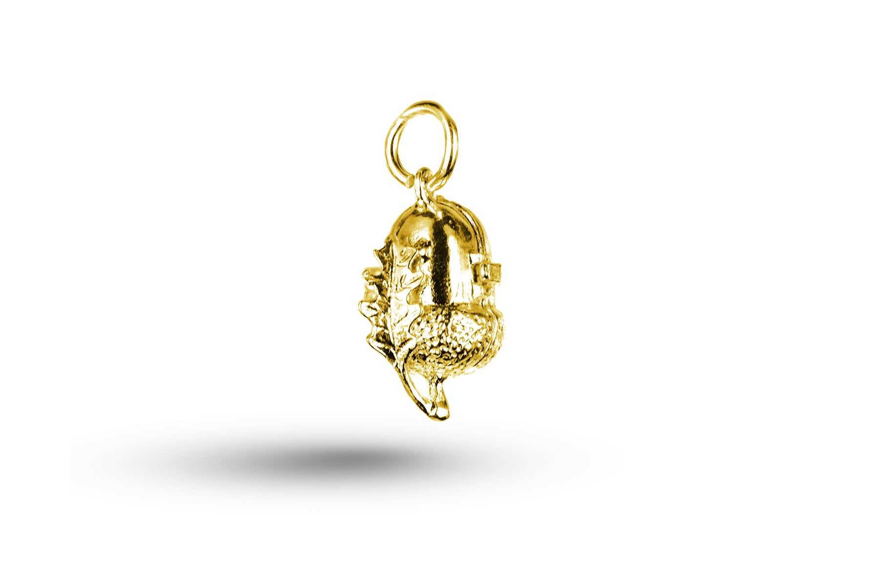Luxury yellow gold acorn charm.
