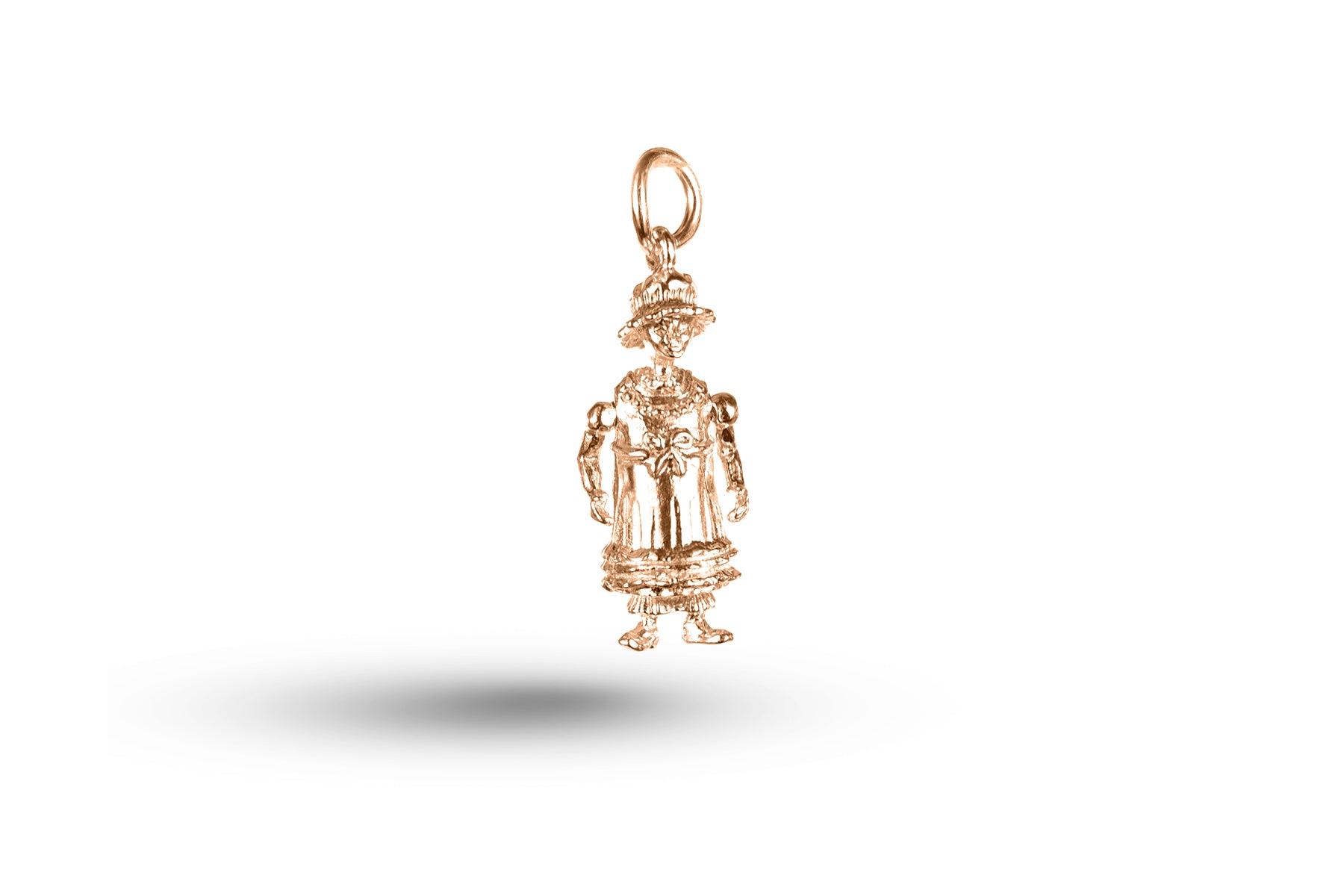 Rose gold Old Fashioned Girl charm.